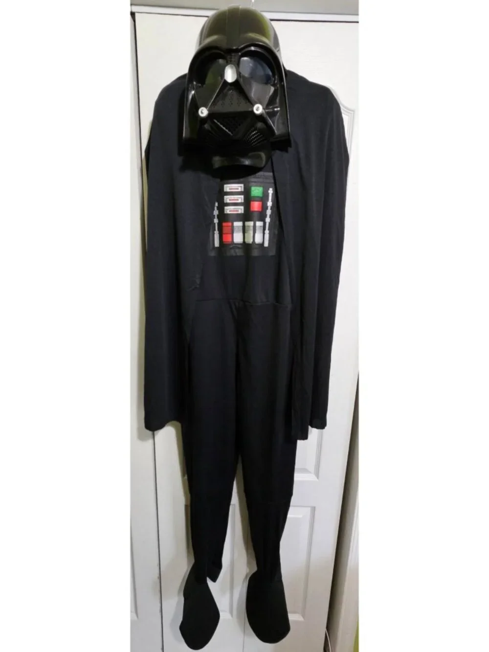 Darth Vader Costume Boys 10-12 Star Wars Rubie's Jumpsuit Mask Cape Sith Kids